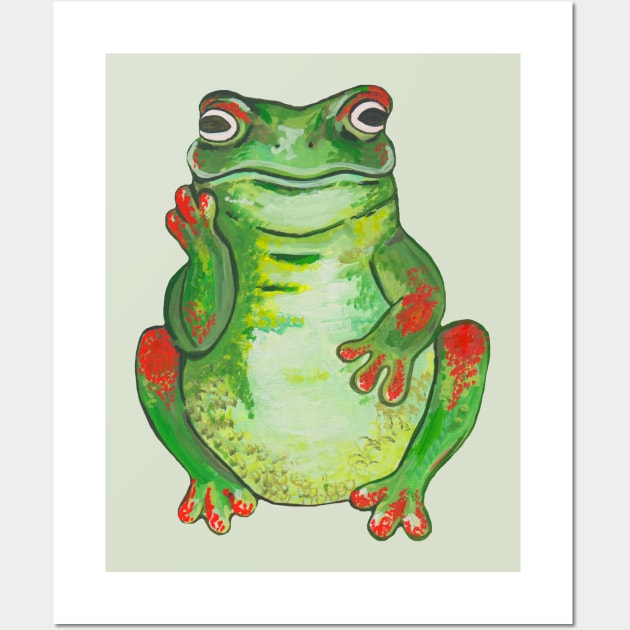 Big confused tropical frog Wall Art by deadblackpony